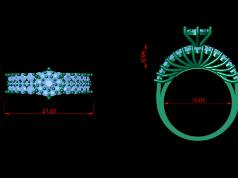 Solitaire Jewelry Ring 3D Print Model