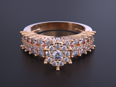 Solitaire Jewelry Ring 3D Print Model