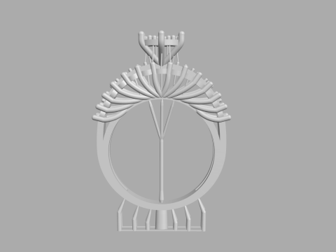 Solitaire Jewelry Ring 3D Print Model