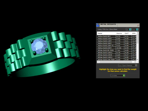 Signet Ring Diamond Link Style 3D Print Model
