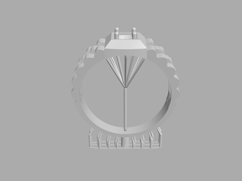 Signet Ring Diamond Link Style 3D Принт Модель