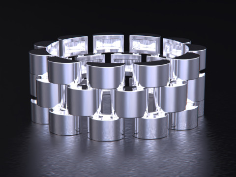 Watch link band width 8 mm 3D 프린트 모델