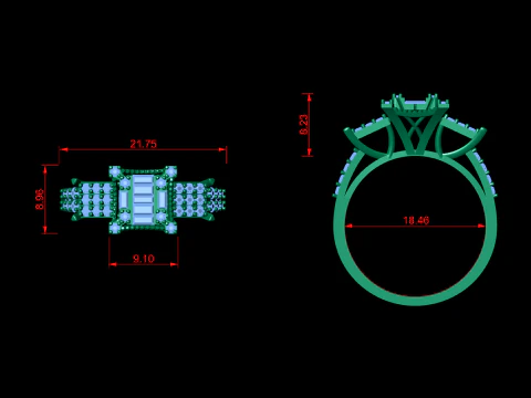 Jewelry ring 3D Print Model