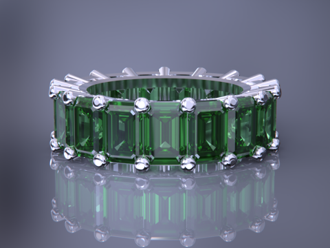 Emerald Ring Modello di stampa 3D