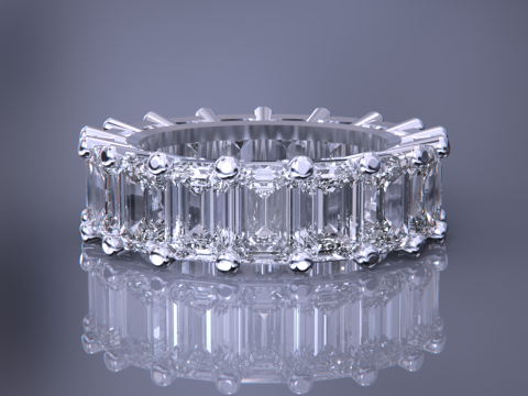 Emerald Ring Modello di stampa 3D