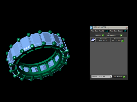 Emerald Ring Modello di stampa 3D