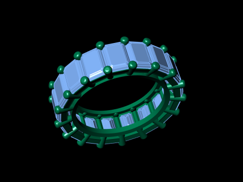 Emerald Ring Modello di stampa 3D