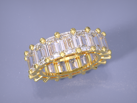 Emerald Ring Modello di stampa 3D