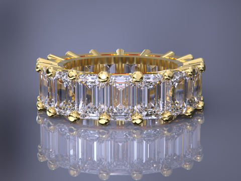 Emerald Ring Modello di stampa 3D