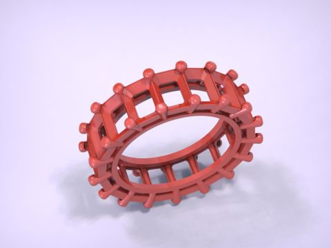 Emerald Ring Modello di stampa 3D