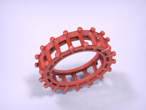 Emerald Ring 3D Print Model