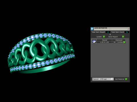 Cuban Chain Jewelry Ring Modèles 3D en vedette