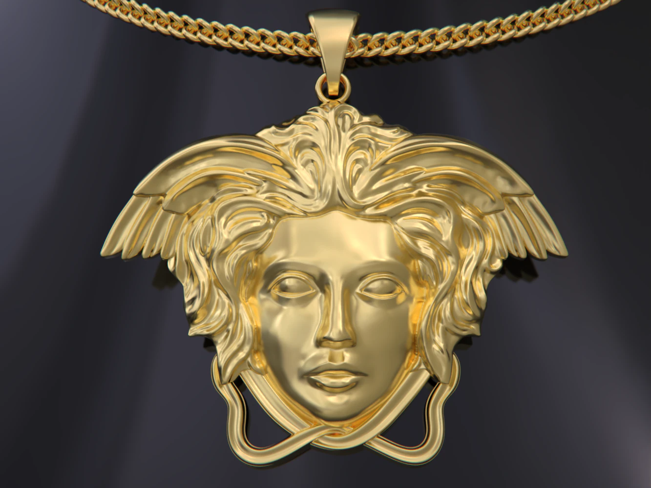 Versace pendant 3D Print Model .c4d .max .obj .3ds .fbx .stl .blend 