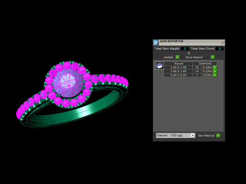 Solitaire Halo Diamond Ring 3D Print Model