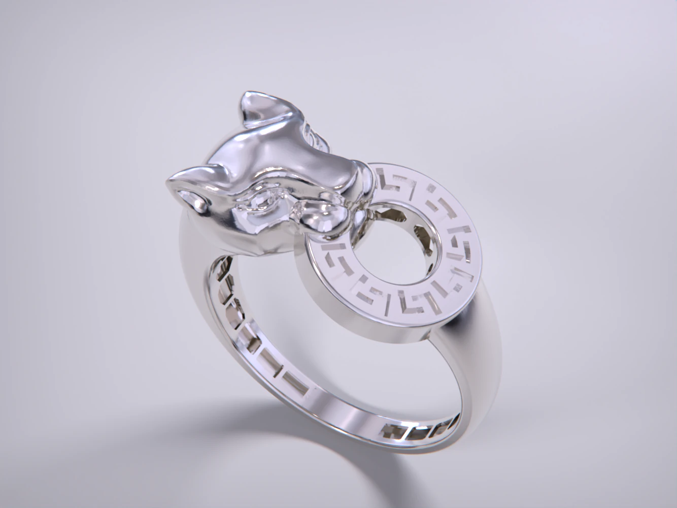 Panther Ring Versace Lightweight 3D Print Model .c4d .max .obj .3ds .fbx .stl .blend 