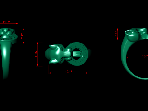 Panther Ring Versace Lightweight Modelo de impresión 3D