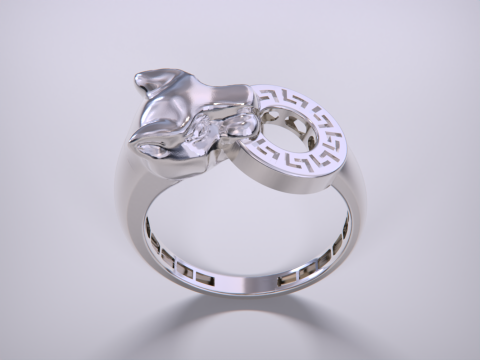 Panther Ring Versace Lightweight Modelo de impresión 3D
