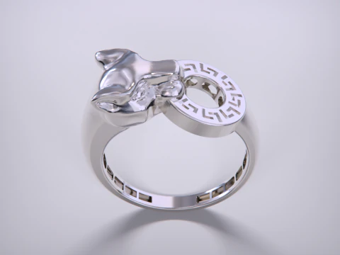 Panther Ring Versace Lightweight 3D Print Model