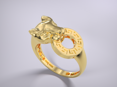 Panther Ring Versace Lightweight Modelo de impresión 3D