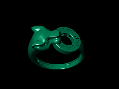 Panther Ring Versace Lightweight Modelo de impresión 3D