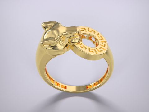 Panther Ring Versace Lightweight Modelo de impresión 3D