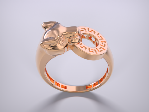 Panther Ring Versace Lightweight Modelo de impresión 3D