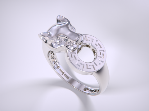Panther Ring Versace Lightweight Modelo de impresión 3D