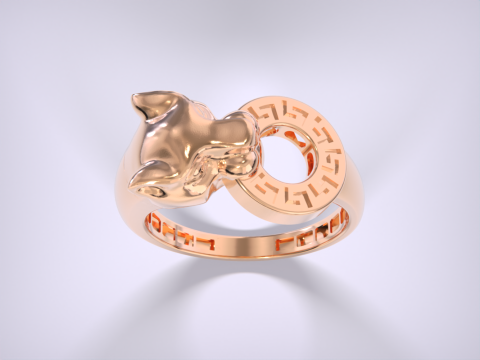 Panther Ring Versace Lightweight Modelo de impresión 3D