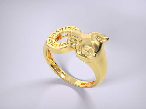 Panther Ring Versace Lightweight Modelo de impresión 3D