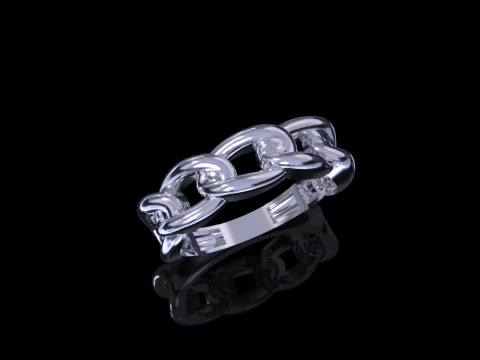 Cuban Chain Ring 3D Print Model