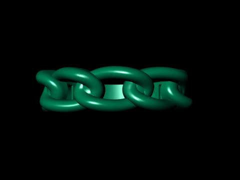 Cuban Chain Ring Modelo de Impressão 3D