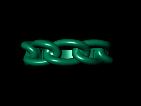 Cuban Chain Ring 3D Print Model