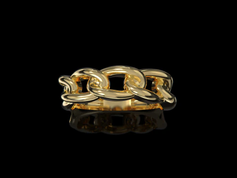 Cuban Chain Ring 3D Print Model
