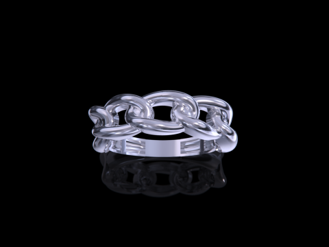 Cuban Chain Ring Modelo de Impressão 3D
