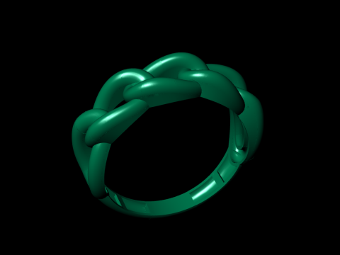 Cuban Chain Ring Modelo de Impressão 3D