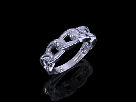 Cuban Chain Ring Modelo de Impressão 3D