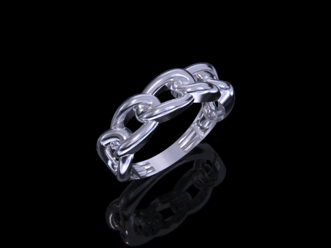 Cuban Chain Ring 3D Print Model