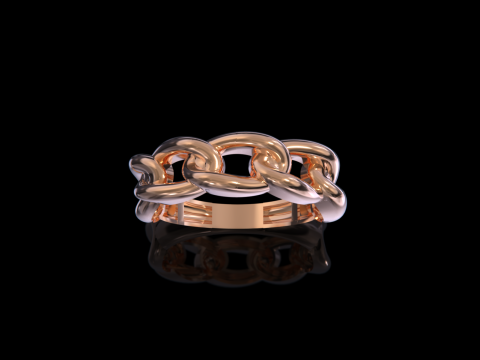 Cuban Chain Ring Modelo de Impressão 3D