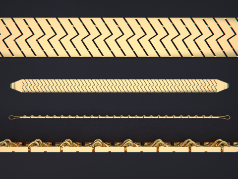 Gold Chain Bracelet-10MM 3D Print Model