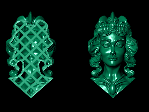 Lady Face Pendant Modelo de Impressão 3D