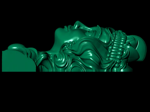 Lady Face Pendant 3D Print Model