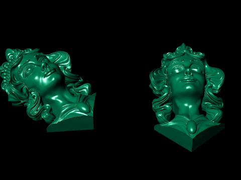 Lady Face Pendant Modelo de Impressão 3D