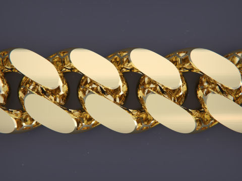 Cuban Link Chain Bracelet- 14 MM 3D Принт Модель