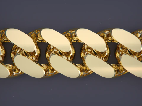 Cuban Link Chain Bracelet- 14 MM 3D Print Model