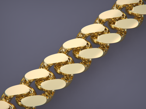 Cuban Link Chain Bracelet- 14 MM 3D Принт Модель