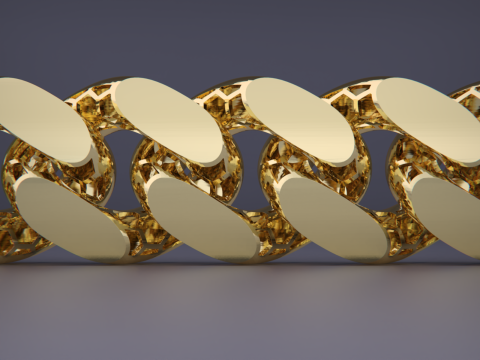 Cuban Link Chain Bracelet- 14 MM 3D Принт Модель