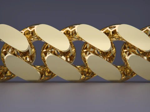 Cuban Link Chain Bracelet- 14 MM 3D Print Model
