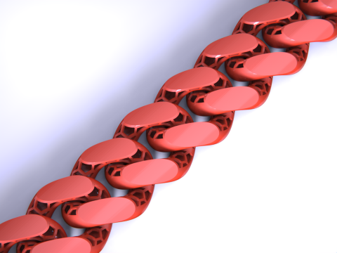 Cuban Link Chain Bracelet- 14 MM 3D Принт Модель