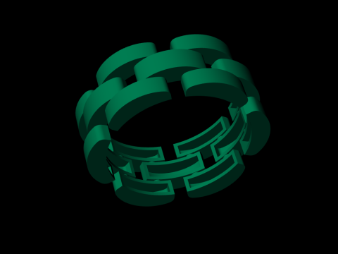 Watch link band 3Dプリントモデル