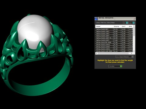 Oval stone ring 3D प्रिंट मॉडल
